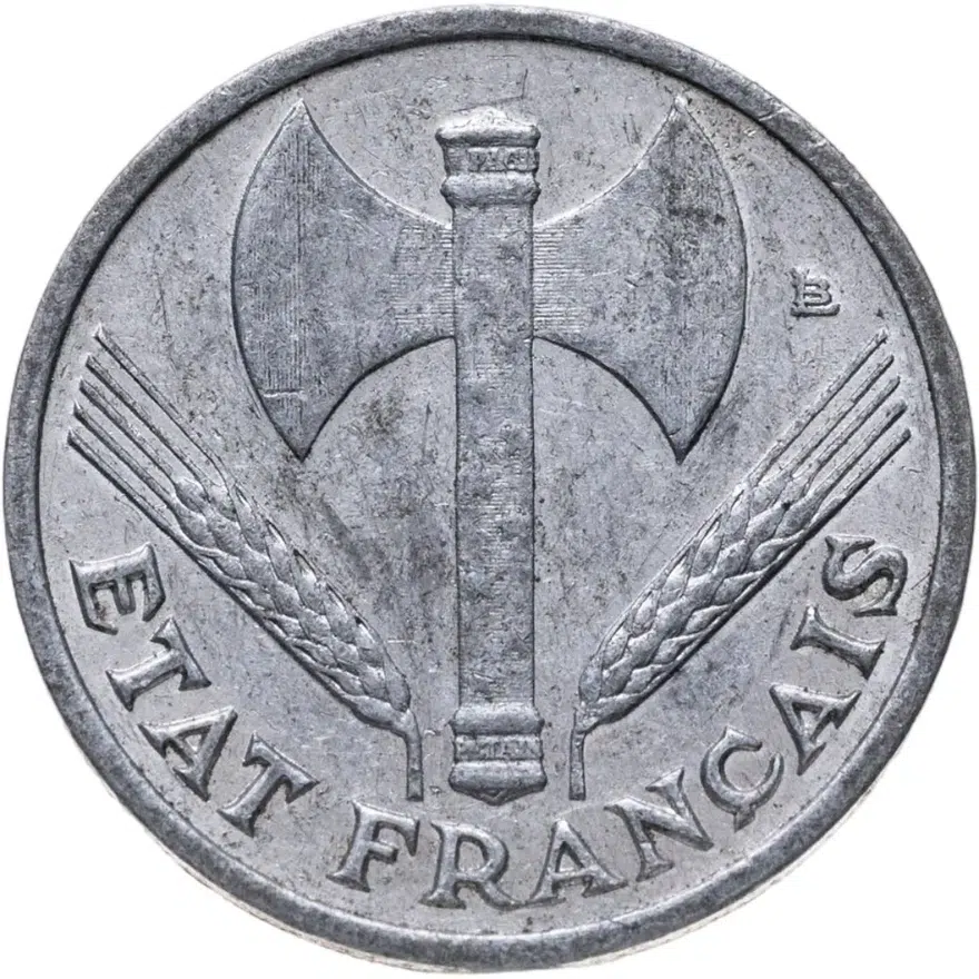 Франция 50 сантимов (centimes) 1943   без знака монетного двора, аверс