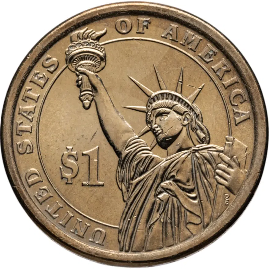 США 1 доллар (dollar) 2016 D Президент США - Ричард Никсон (1969–1974) знак монетного двора: "D" - Денвер, реверс