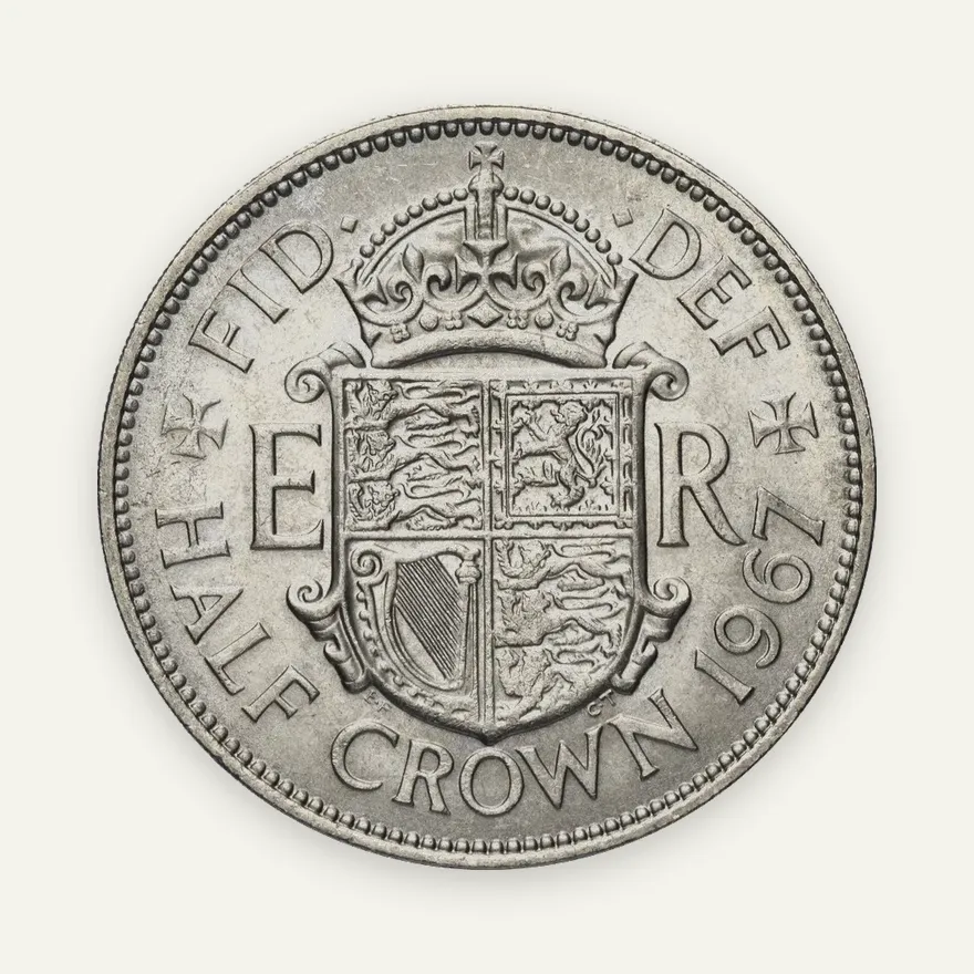 Великобритания 1/2 кроны (crown) 1967, реверс