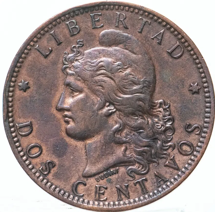 Аргентина 2 сентаво 1893