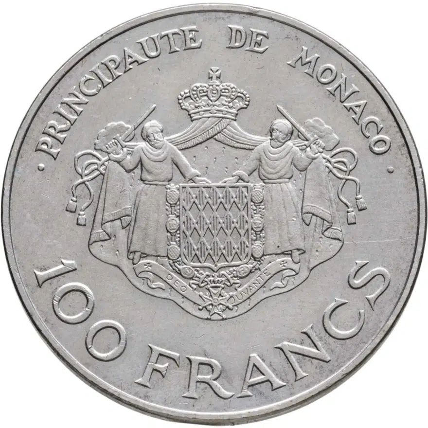 Монако 100 франков (francs) 1982   "Наследник престола Принц Альберт"