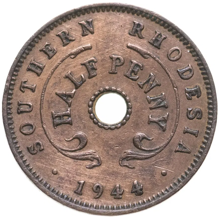 Южная Родезия 1/2 пенни (penny) 1944