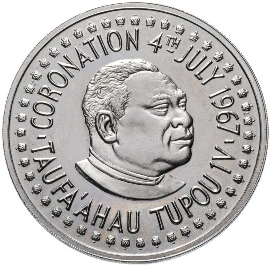Тонга 2 паанга (pa'anga) 1967 "Коронация Тауфа’ахау Тупоу IV"