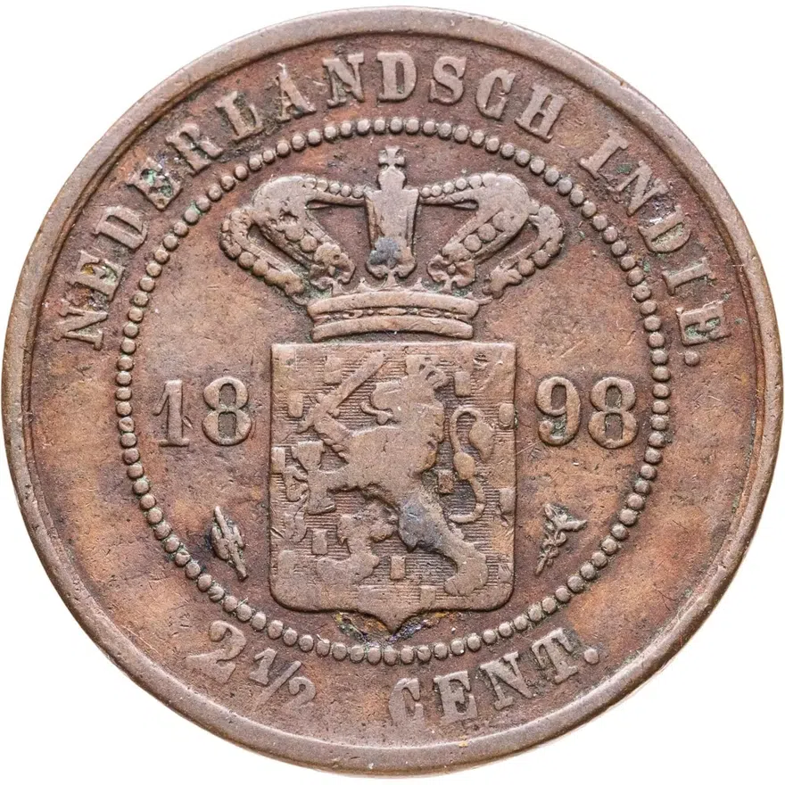 Голландская Ост-Индия 2 1/2 цента (cent) 1898, реверс