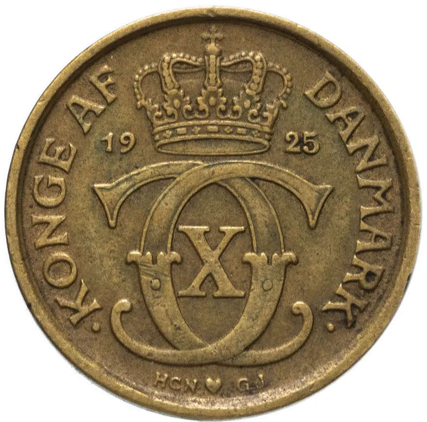 Дания 1/2 кроны (crown) 1925, реверс