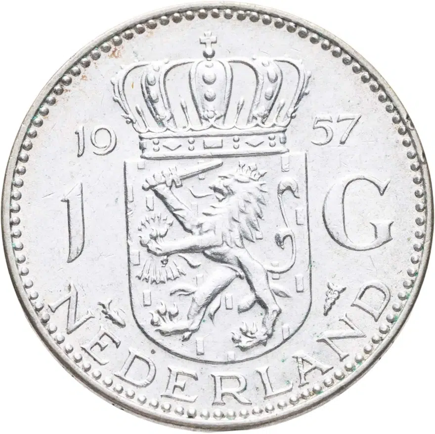 Нидерланды 1 гульден (gulden) 1957, реверс