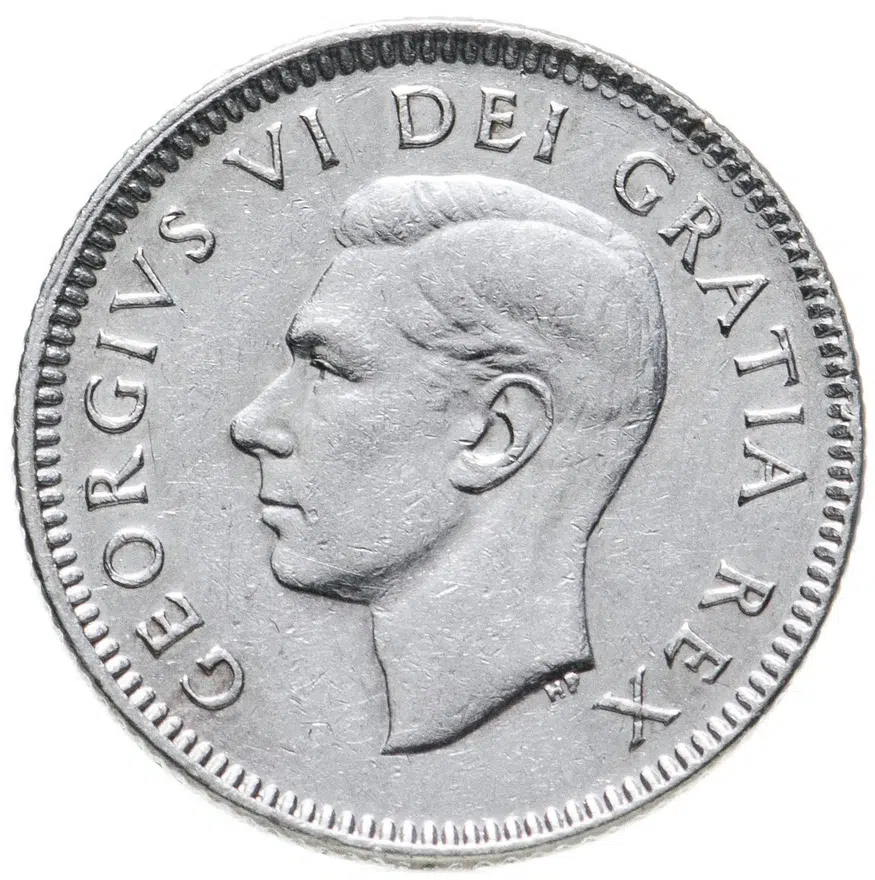 Канада 10 центов 1949, реверс