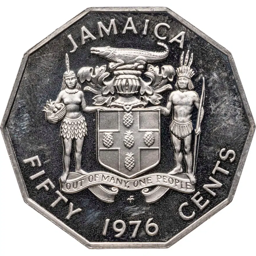 Ямайка 50 центов (cents) 1976, реверс