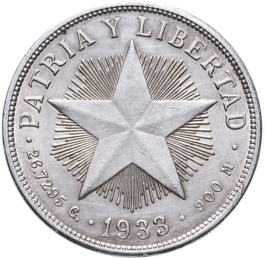 Куба 1 песо (peso) 1933