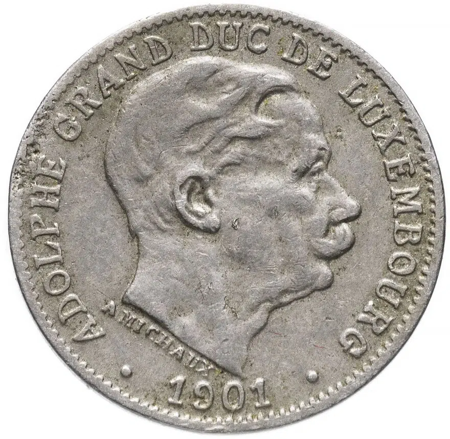 Люксембург 5 сантимов (centimes) 1901