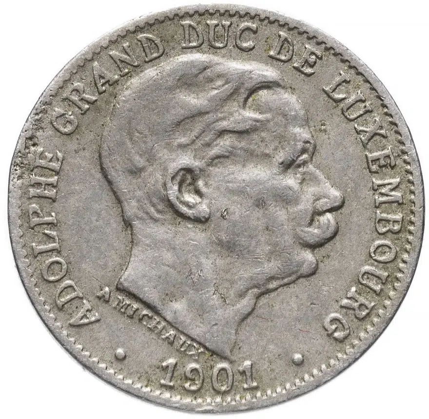 Люксембург 5 сантимов (centimes) 1901, реверс