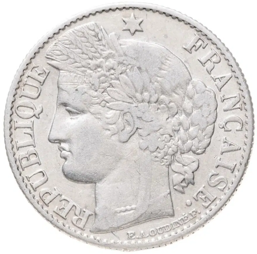 Франция 50 сантимов (centimes) 1887