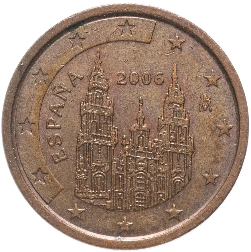 Испания 2 цента (cents) 1999-2019, аверс