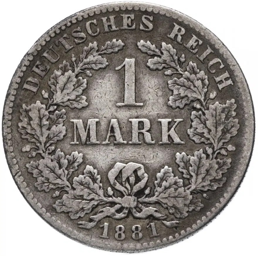 Германская Империя 1 марка 1881 F