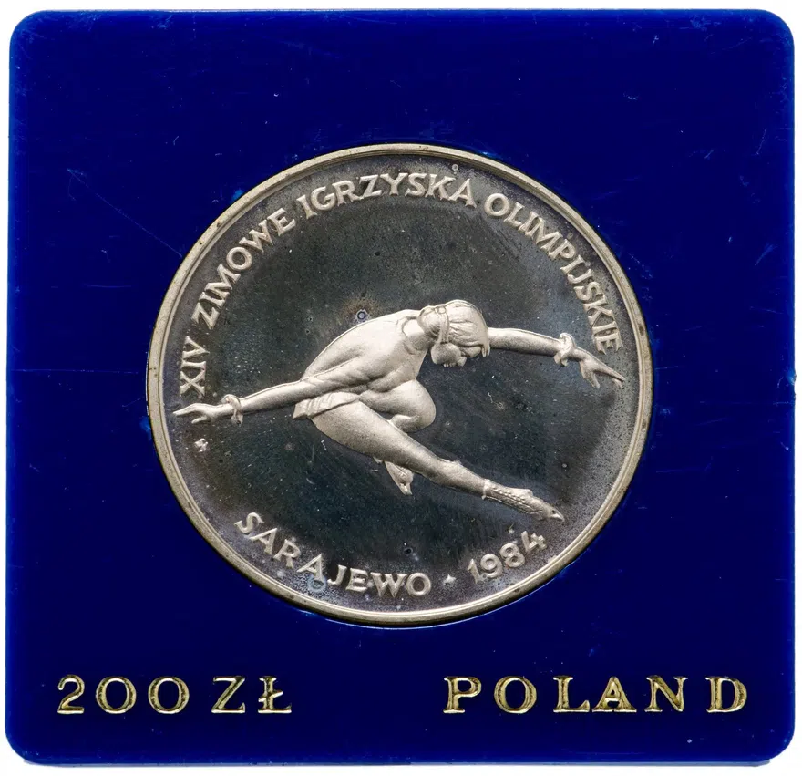 Польша 200 злотых (zlotych) 1984 XIV зимние Олимпийские игры, Сараево 1984, аверс