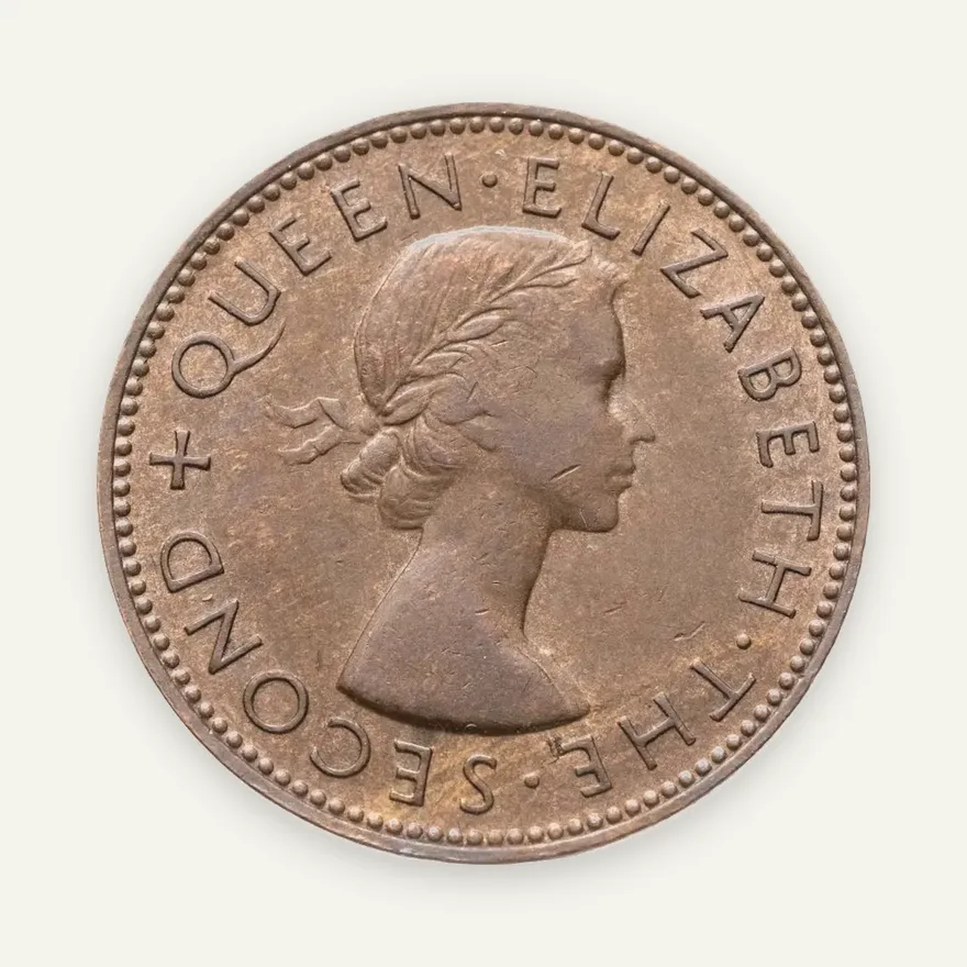 Новая Зеландия 1/2 пенни (penny) 1954, реверс