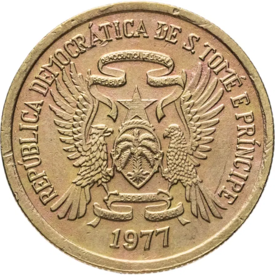Сан-Томе и Принсипи 1 добра (dobra) 1977, реверс