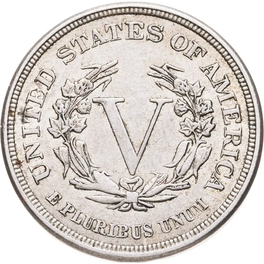 США 5 центов (cents) 1883  Liberty Nickel, без слова "cents"