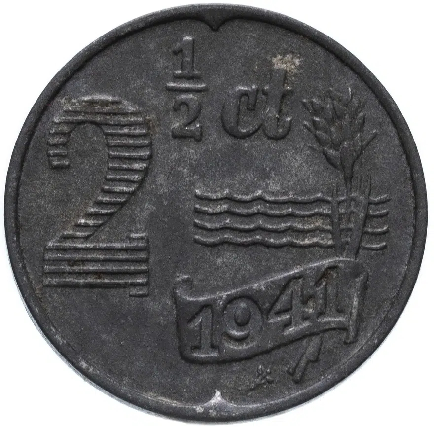 Нидерланды 2 1/2 цента (cent) 1941, реверс