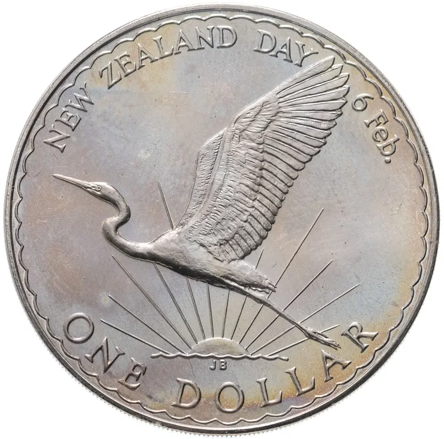 Новая Зеландия 1 доллар (dollar) 1974  День Вайтанги (День Новой Зеландии)