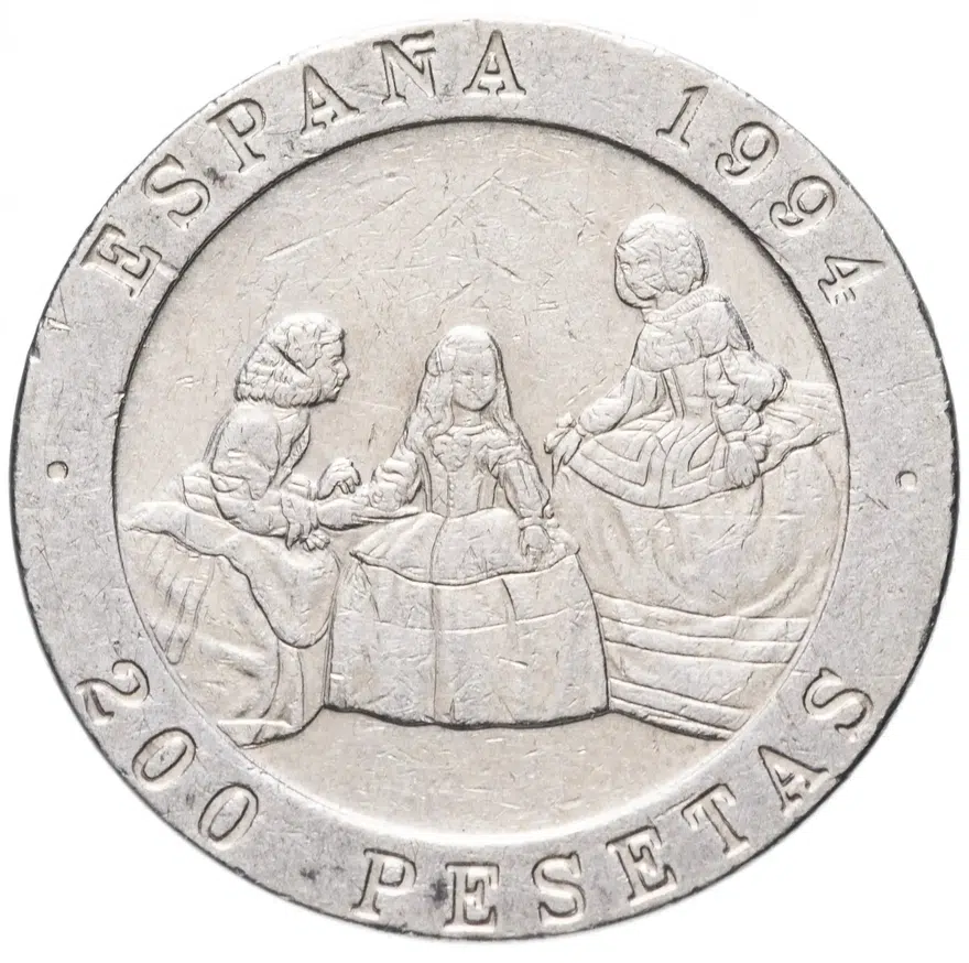 Испания 200 песет (pesetas) 1994 "Мастера испанской живописи - Веласкес и Гойя"