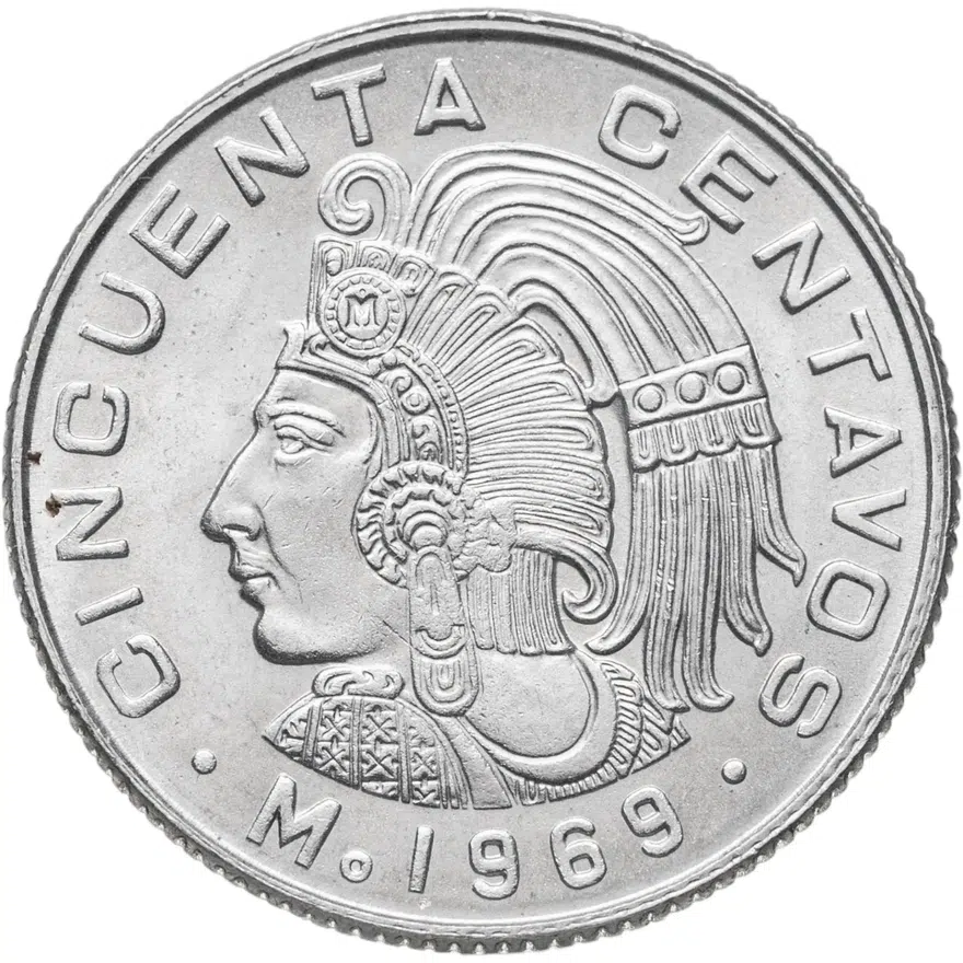 Мексика 50 сентаво (centavos) 1969