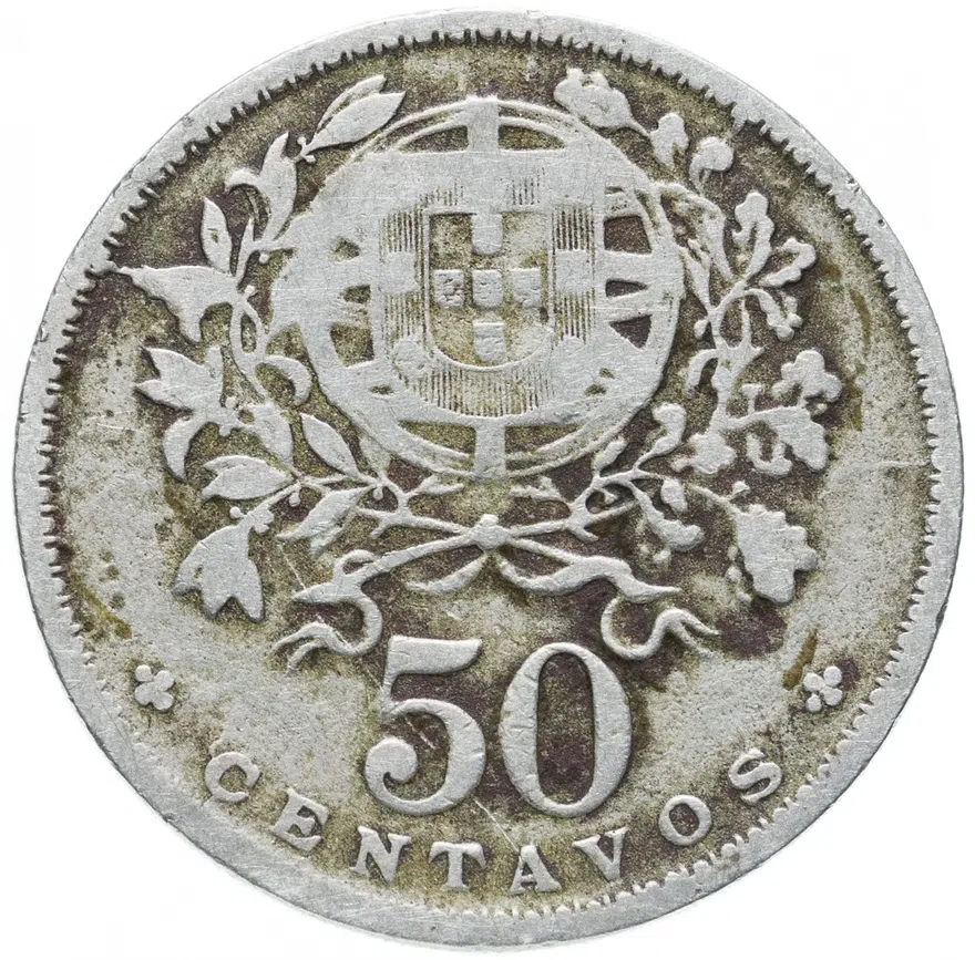 Португалия  50 сентаво 1929, реверс