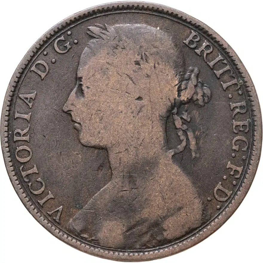 Великобритания 1 пенни (penny) 1893, аверс