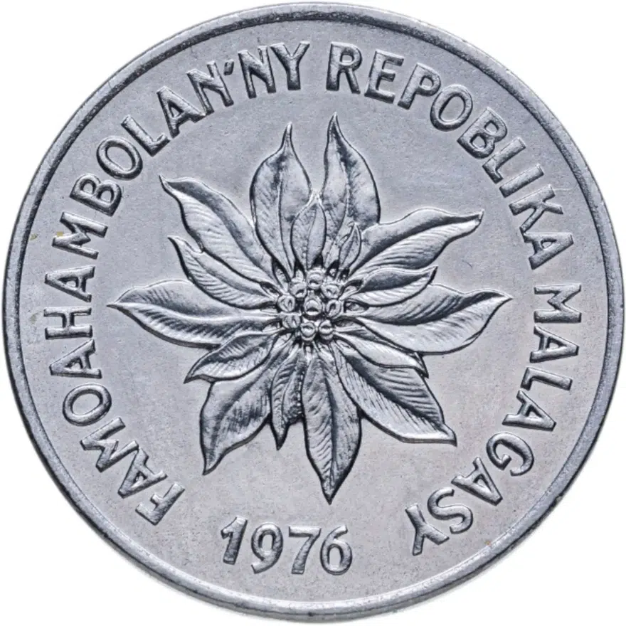 Мадагаскар 2 франка (francs) 1976, реверс