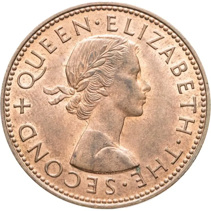 Новая Зеландия 1/2 пенни (penny) 1964, реверс