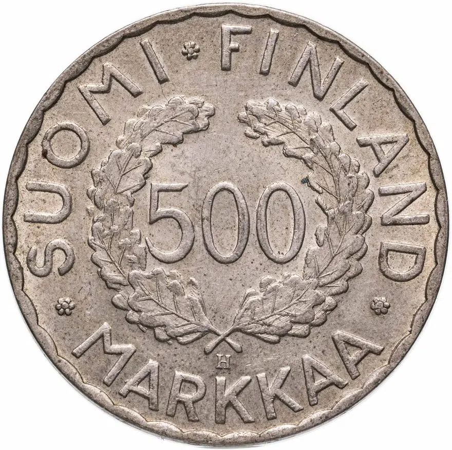 Финляндия 500 марок 1952 "XV летние олимпийские игры 1952 года в Хельсинки", аверс