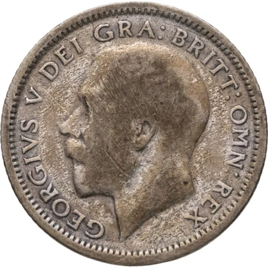 Великобритания 6 пенсов (pence) 1925, аверс