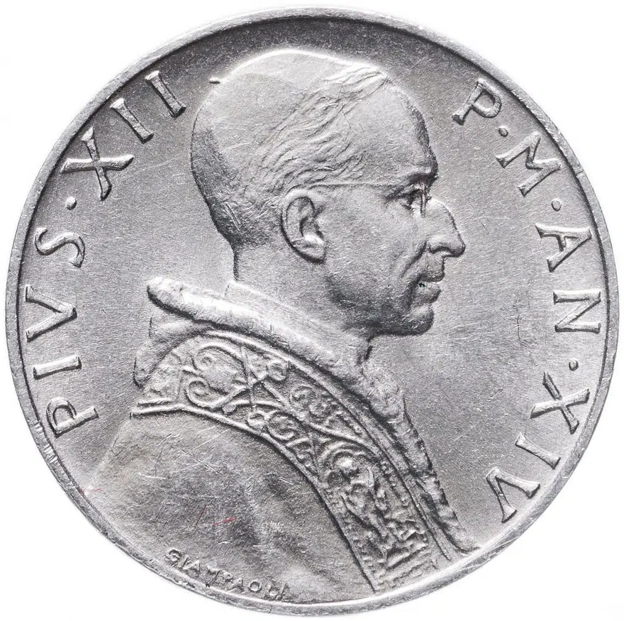 Ватикан 5 лир (lire) 1952
