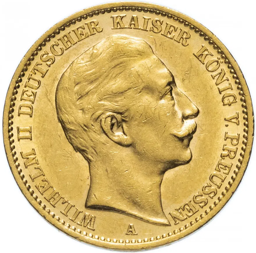 Германская империя 20 марок (mark) 1910 "A"