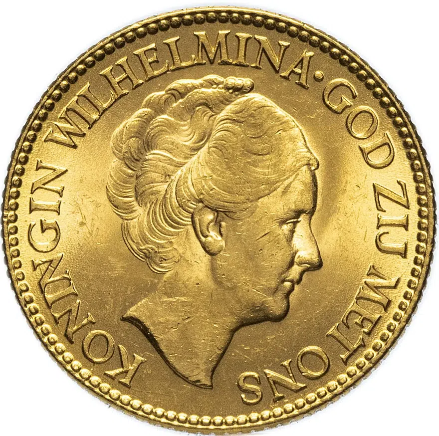 Нидерланды 10 гульденов (gulden) 1926, реверс