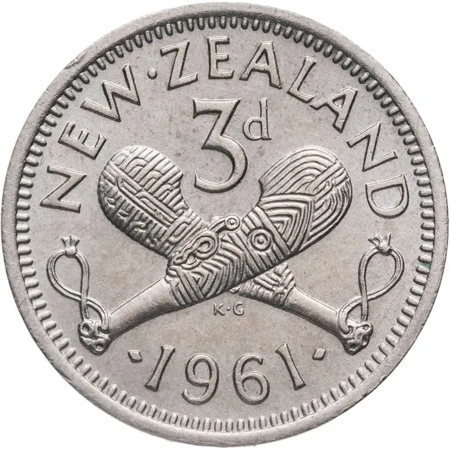 Новая Зеландия 3 пенса (pence) 1961, аверс