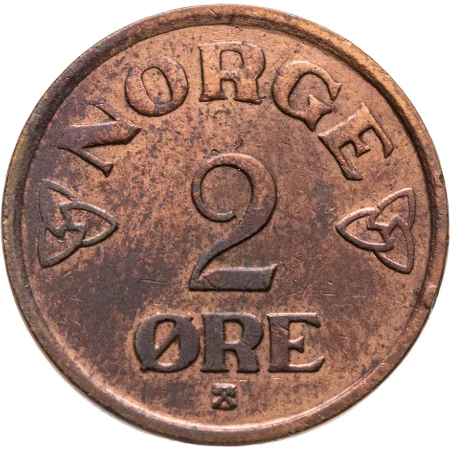 Норвегия 2 эре (ore) 1956