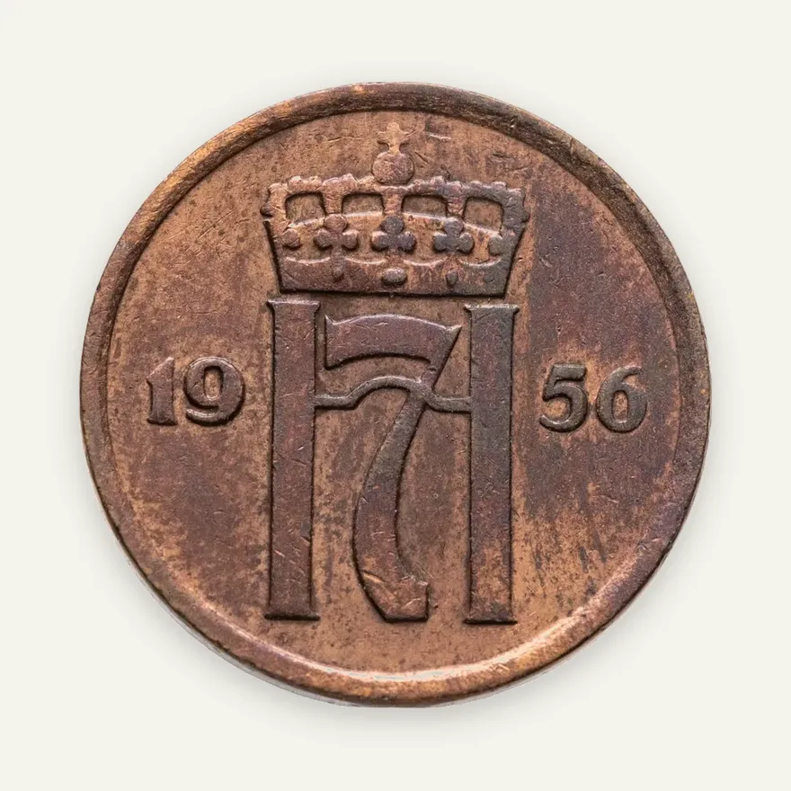 Норвегия 2 эре (ore) 1956, реверс