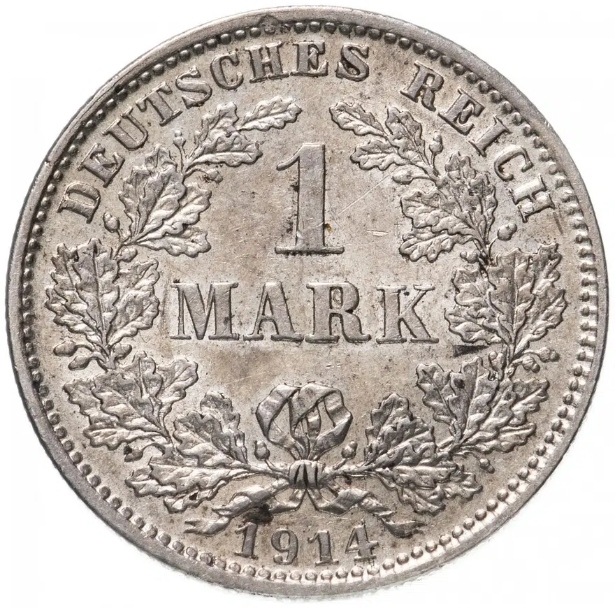 Германия (Германская империя) 1 марка 1914 "D"