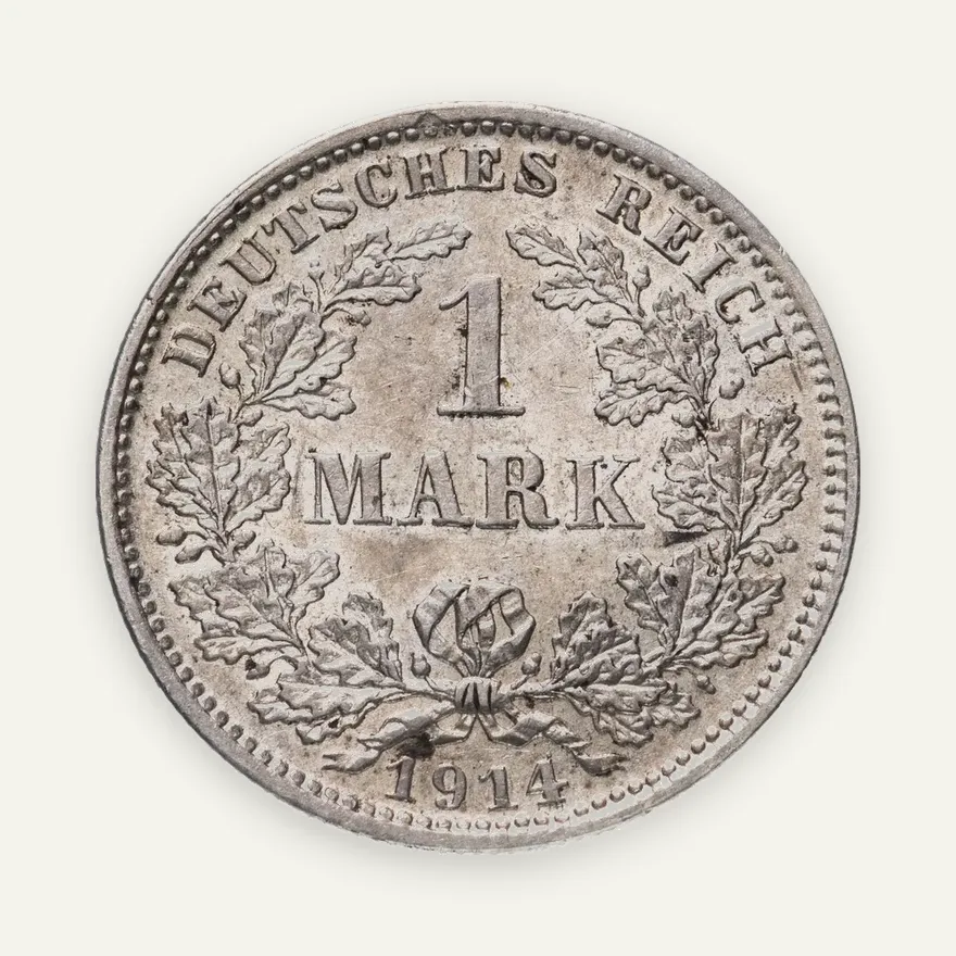 Германия (Германская империя) 1 марка 1914 "D", реверс