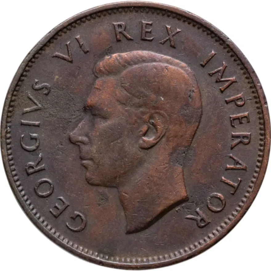 ЮАР 1/2 пенни (penny) 1942