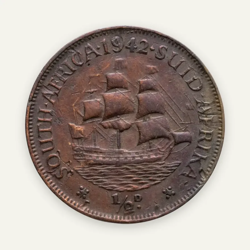 ЮАР 1/2 пенни (penny) 1942, реверс