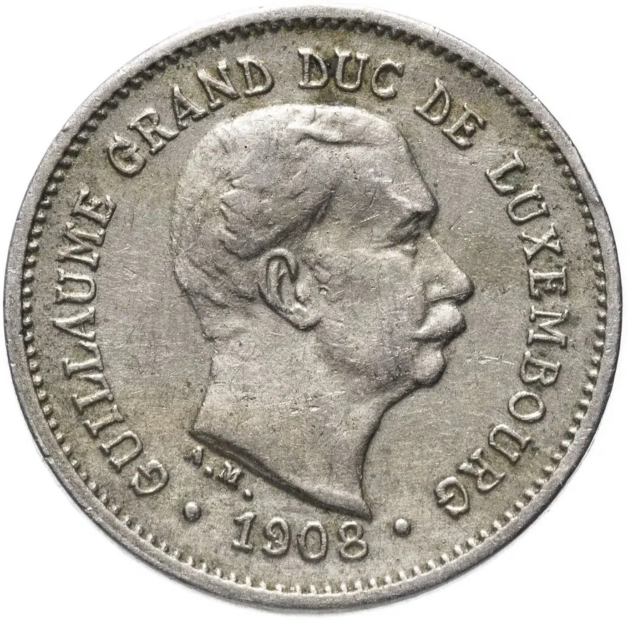 Люксембург 5 сантимов (centimes) 1908, аверс