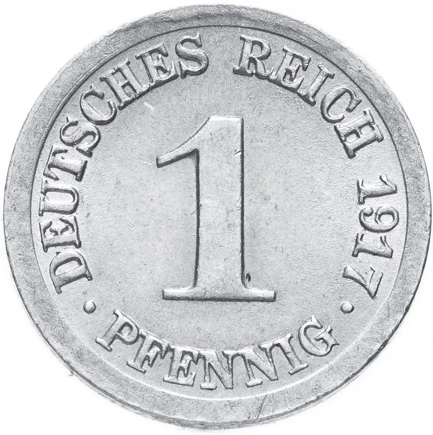Германия 1 пфенниг (pfennig) 1917 J