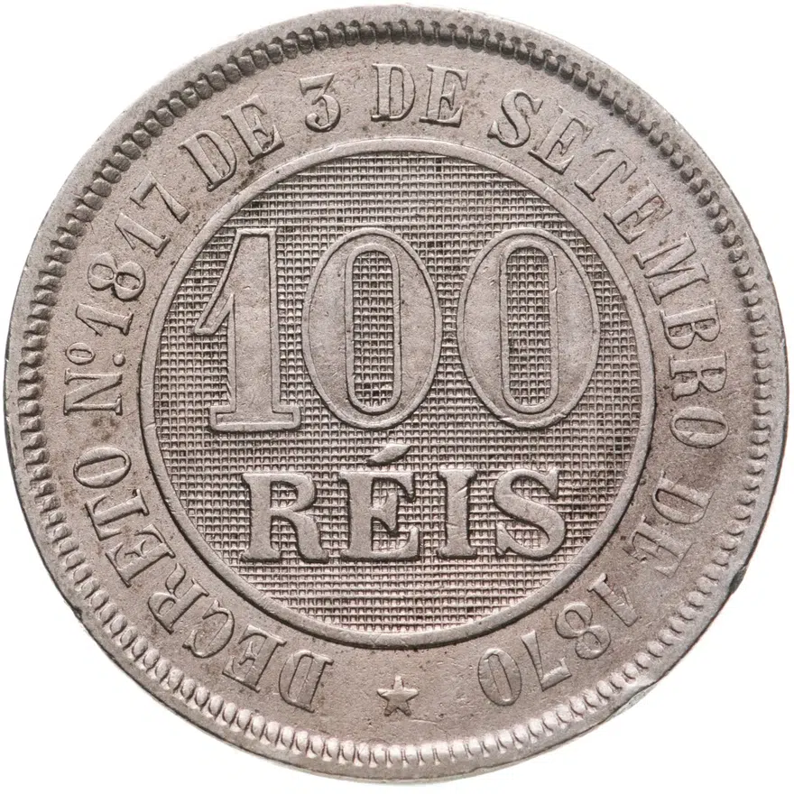 Бразилия 100 реалов (reis) 1887