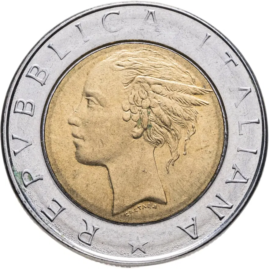 Италия 500 лир (lire) 1985