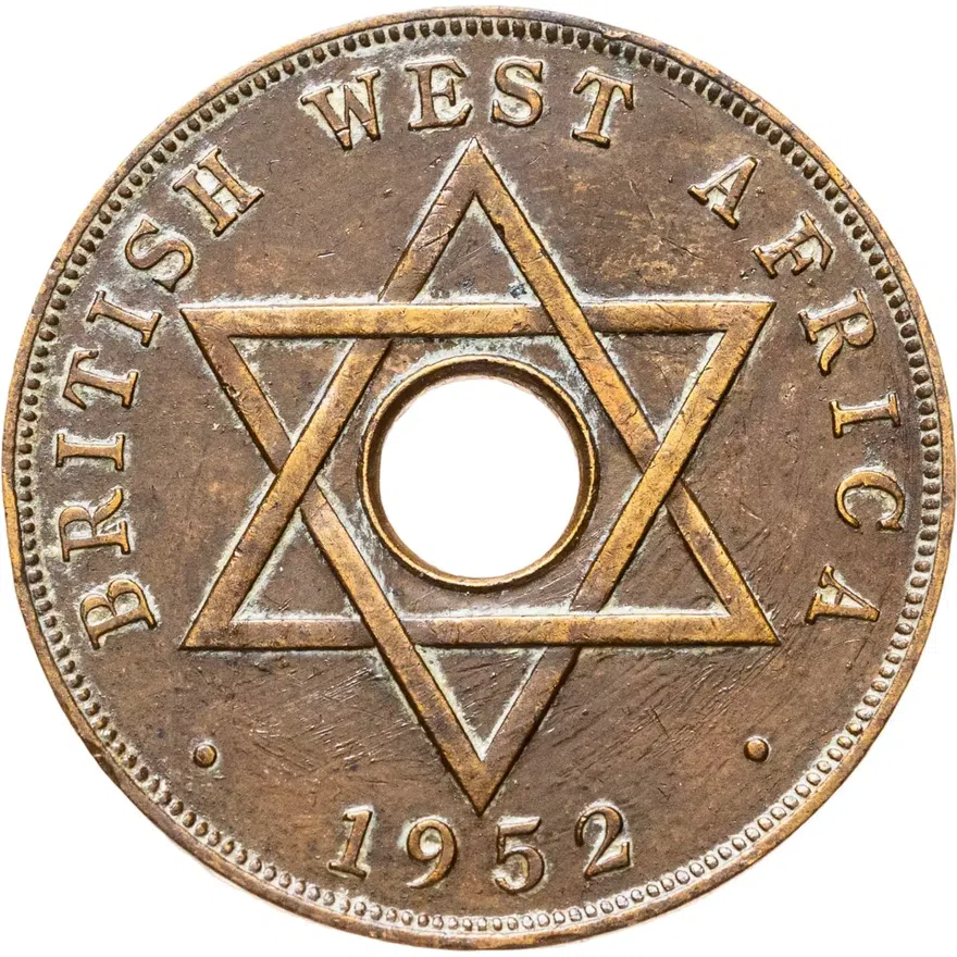 Британская Западная Африка 1 пенни (penny) 1952   без обозначения монетного двора