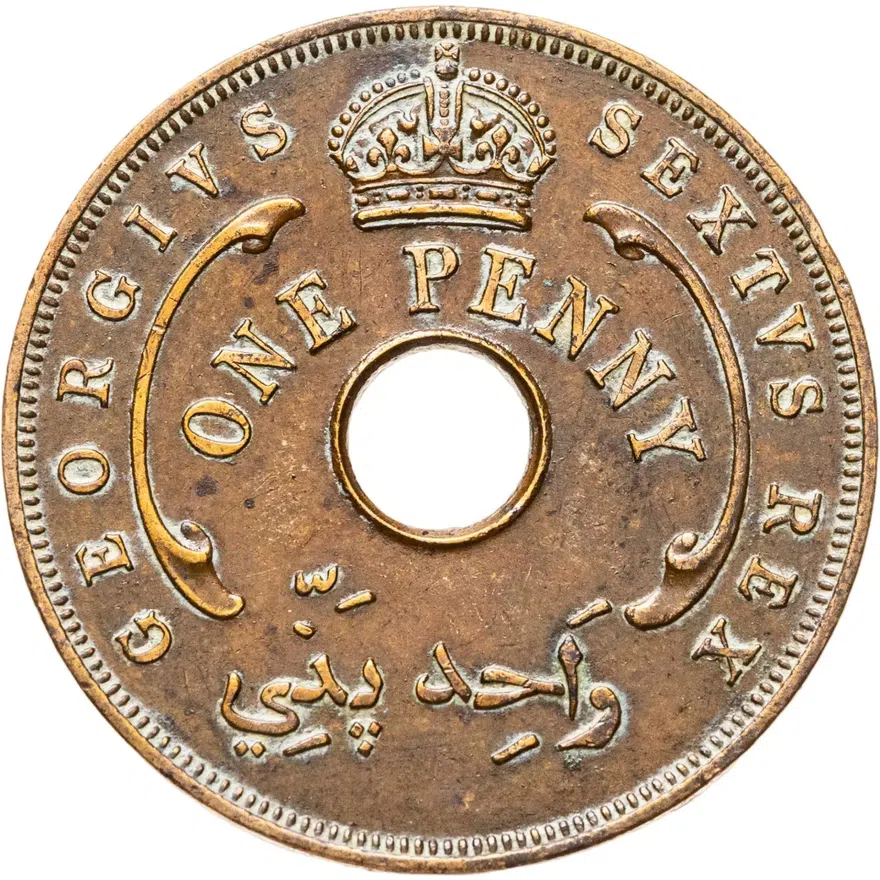 Британская Западная Африка 1 пенни (penny) 1952   без обозначения монетного двора, реверс