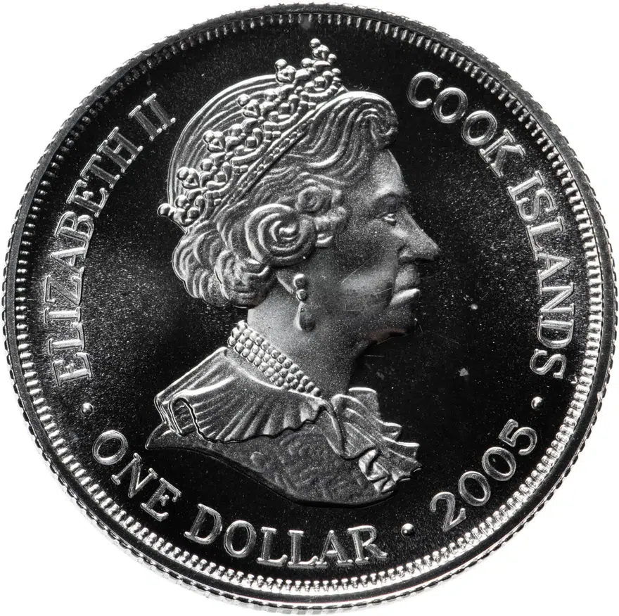 Острова Кука 1 доллар (dollar) 2005 "200 лет Трафальгарскому сражению", реверс