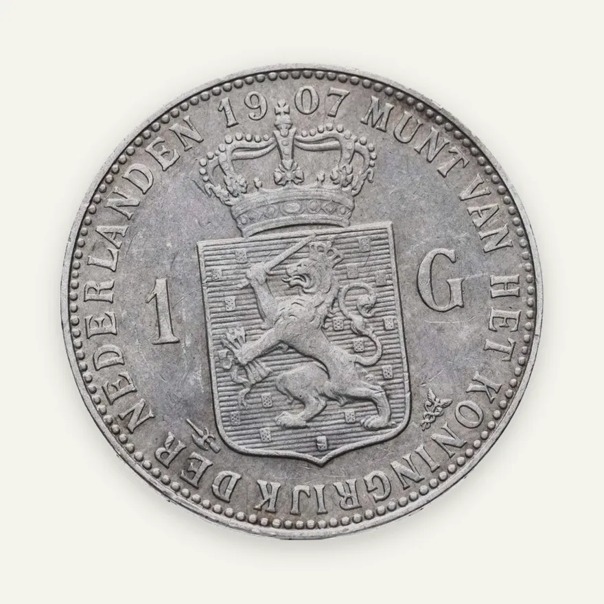 Нидерланды 1 гульден (gulden) 1907, реверс
